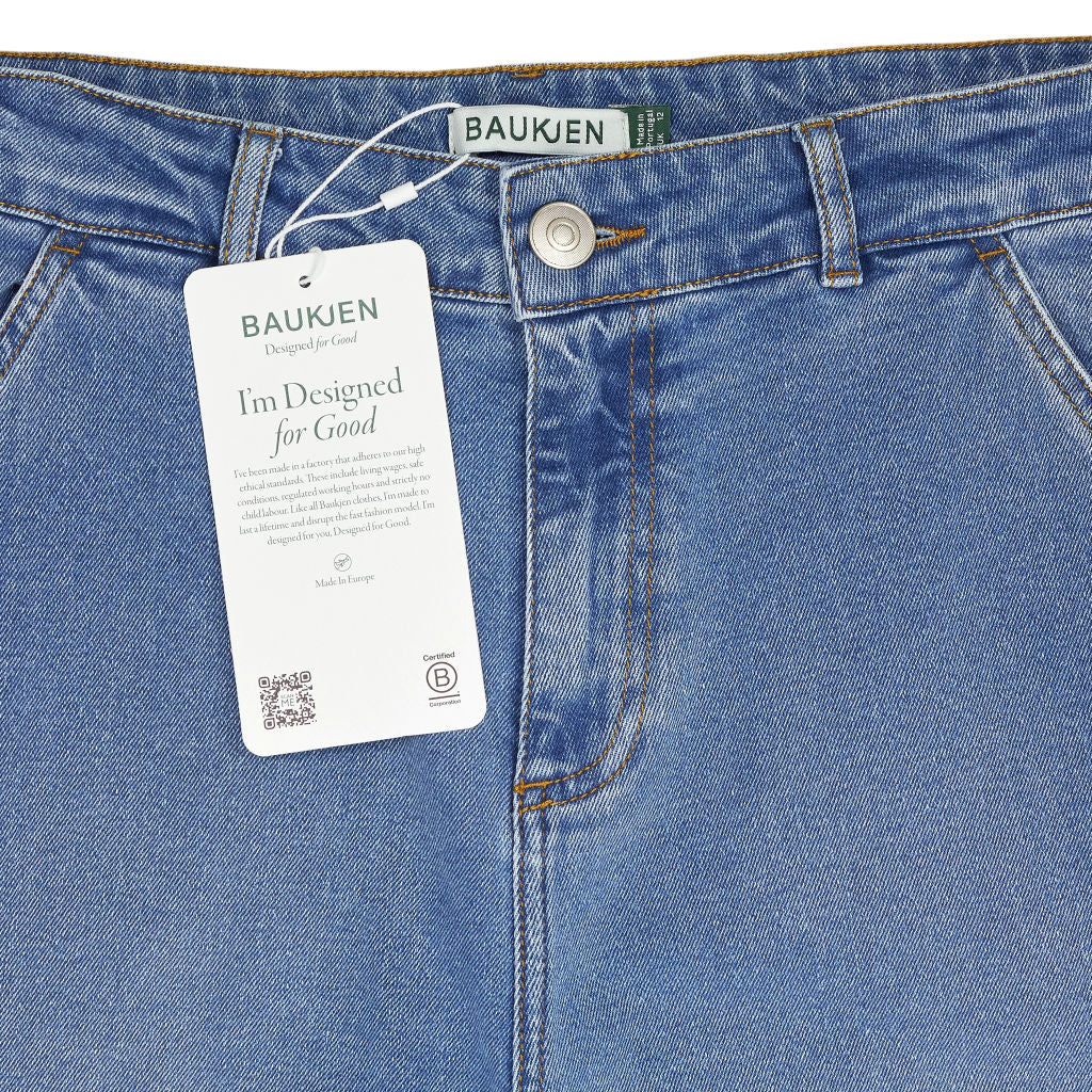 Baukjen Mid Wash Blue Emery Wide Leg Jeans
