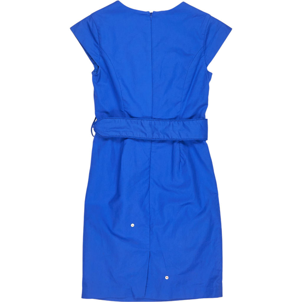 Reiss Blue Wrap Belted Dress