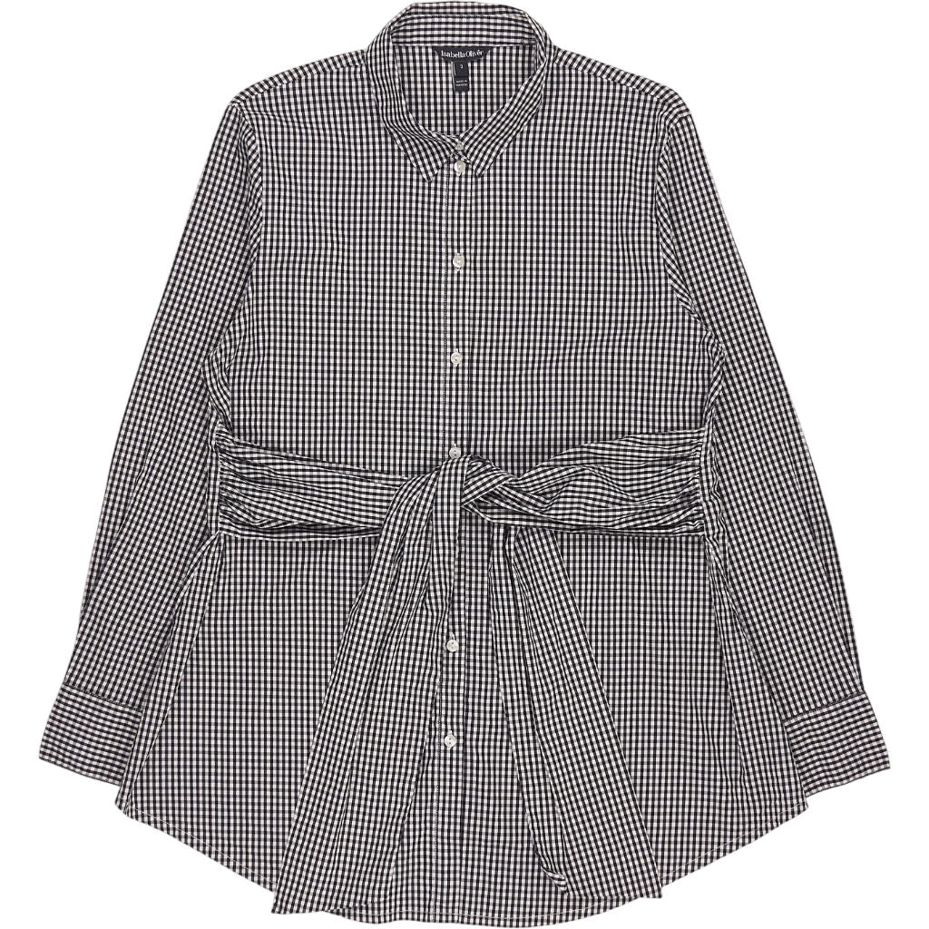 Isabella Oliver Black White Gingham Maternity Shirt