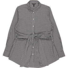 Isabella Oliver Black White Gingham Maternity Shirt