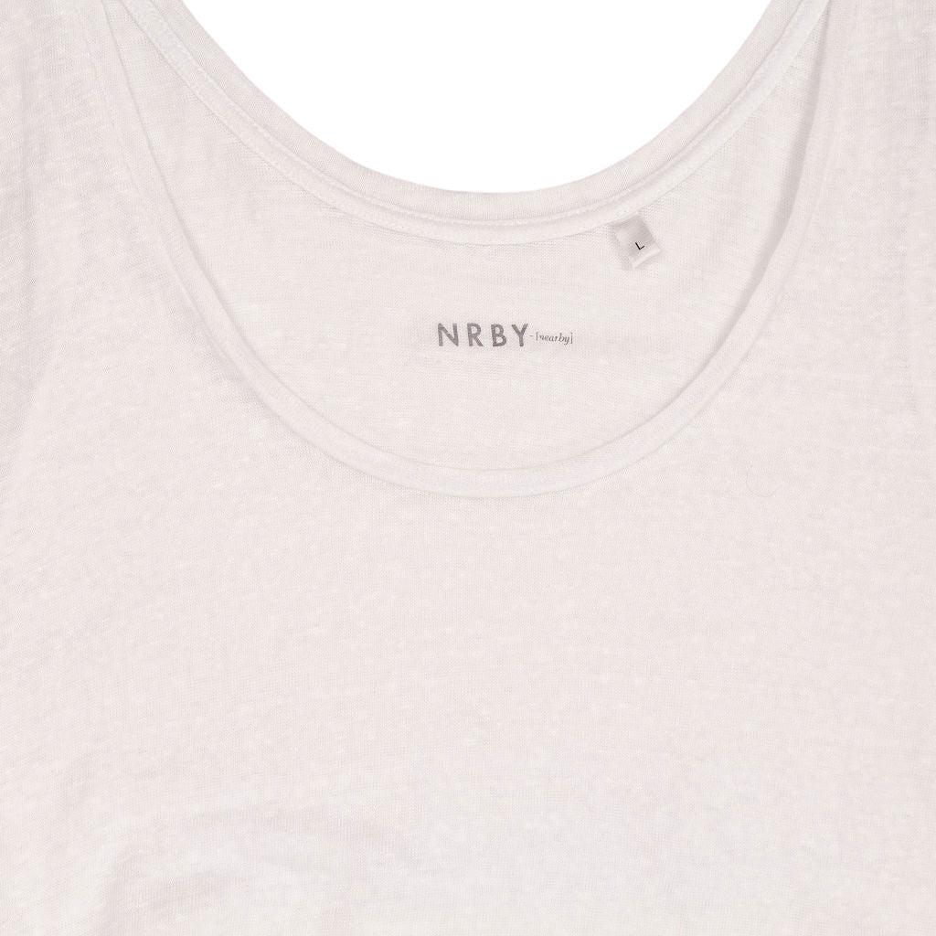 NRBY White Linen Tank Top