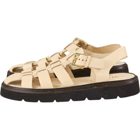 Wyse Beige Leather Sandals