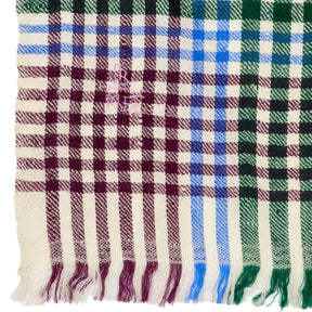 Drake's Multicoloured Check Cashmere Scarf