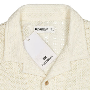 Pull & Bear Cream Crochet Shirt