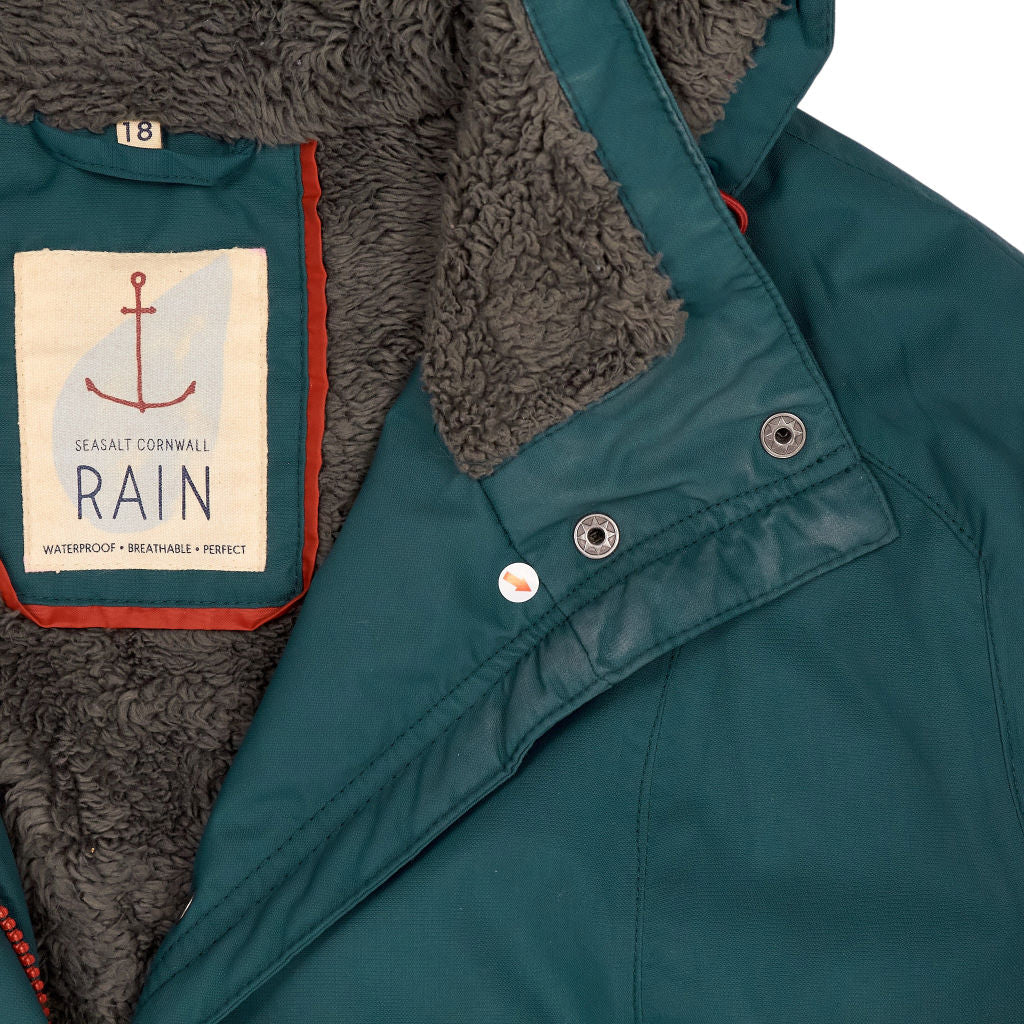 Seasalt Cornwall Teal Rain Jacket