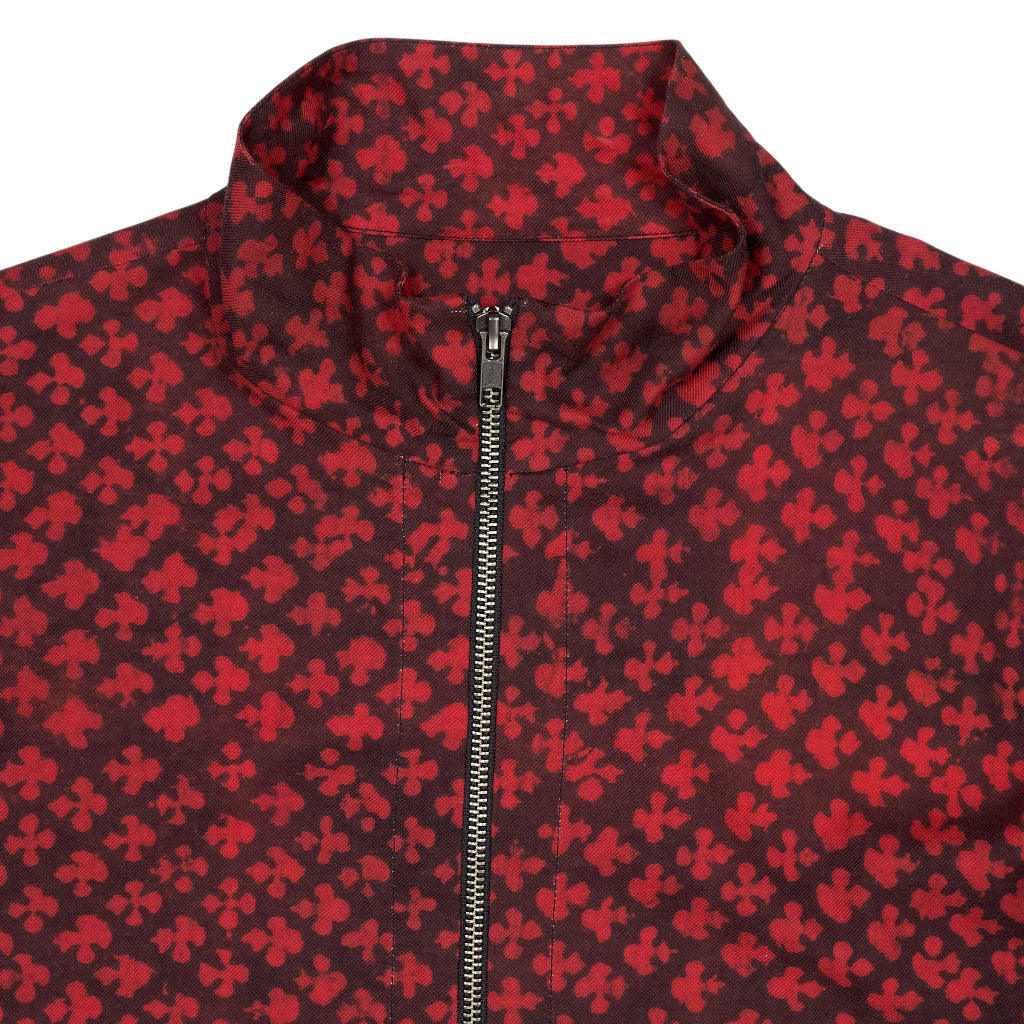 By Walid Red Patterned Zip Jacket
