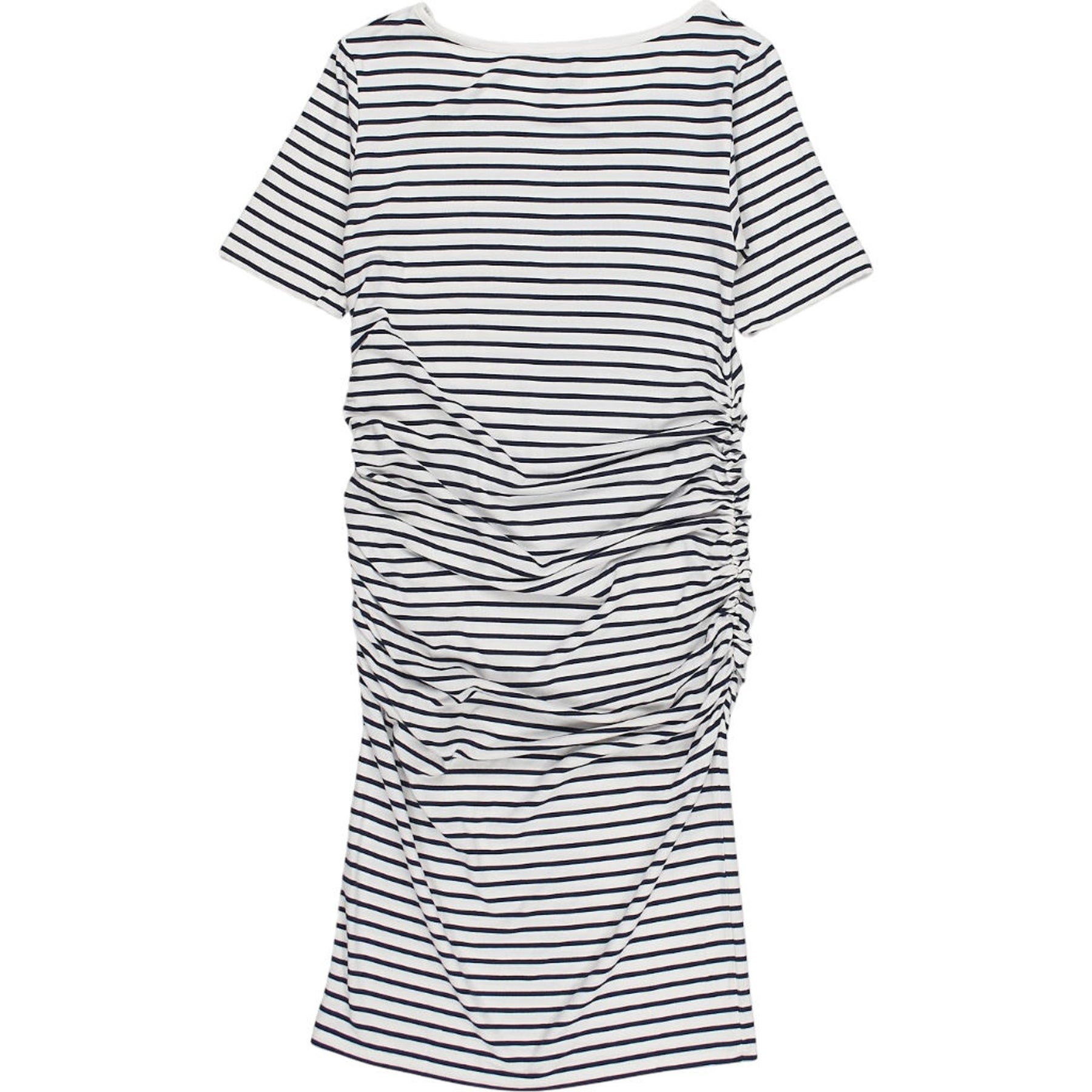 Isabella Oliver Stripe Ruched Midi Dress