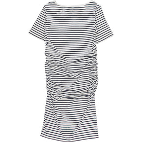 Isabella Oliver Stripe Ruched Midi Dress