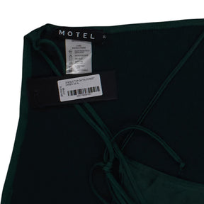 Motel Green Satin Spence Top