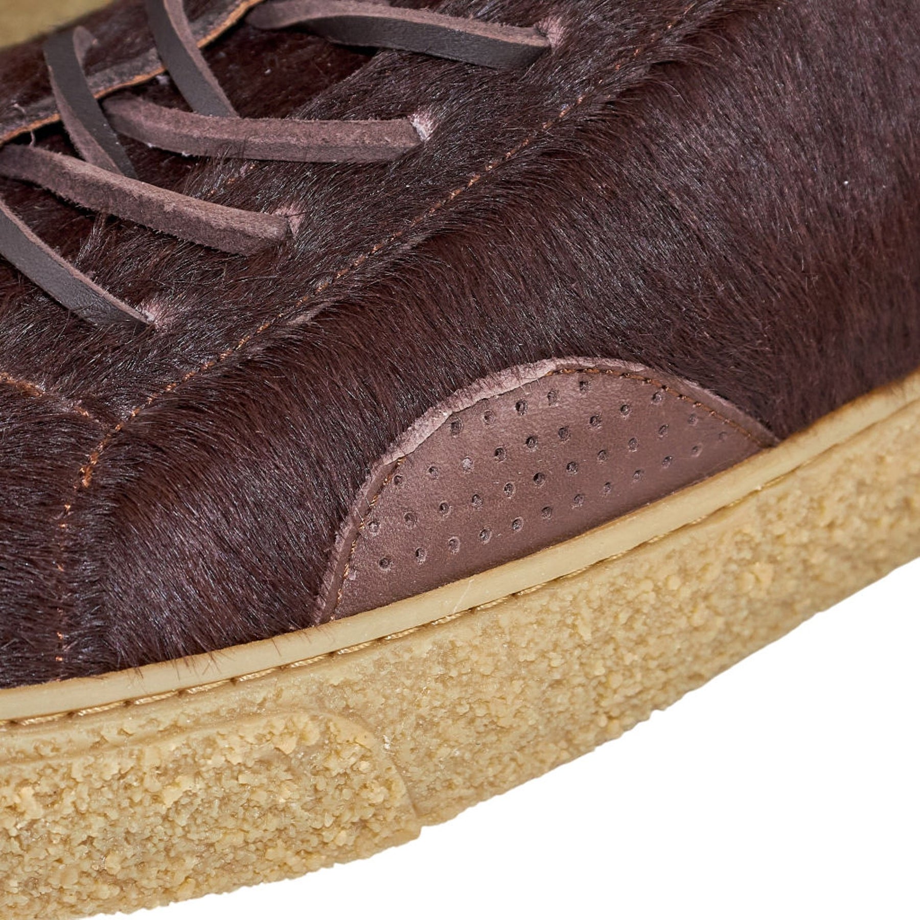 YMC Brown Pony Hair Trainers