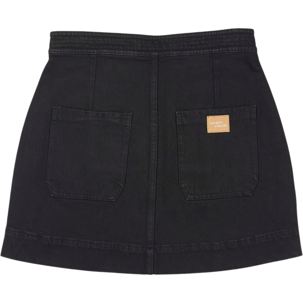 Seventy + Mochi Black Denim Mini Skirt