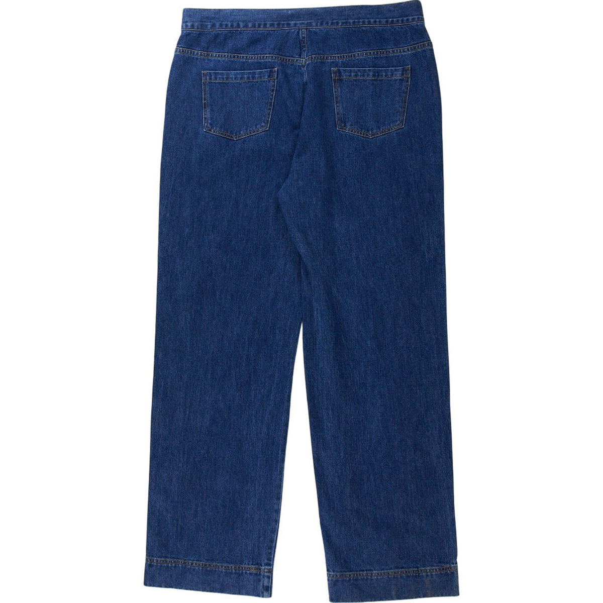 Wyse Blue High-Waisted Denim Trousers