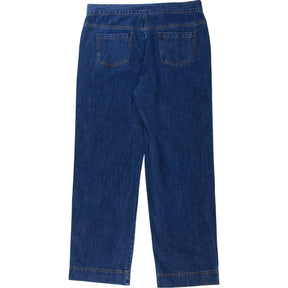 Wyse Blue High-Waisted Denim Trousers