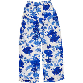 By Wald Blue Floral Linen Trousers