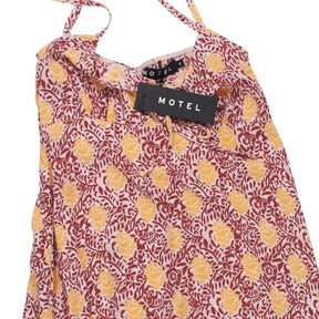Motel Maroon Bohemian Batik Dress