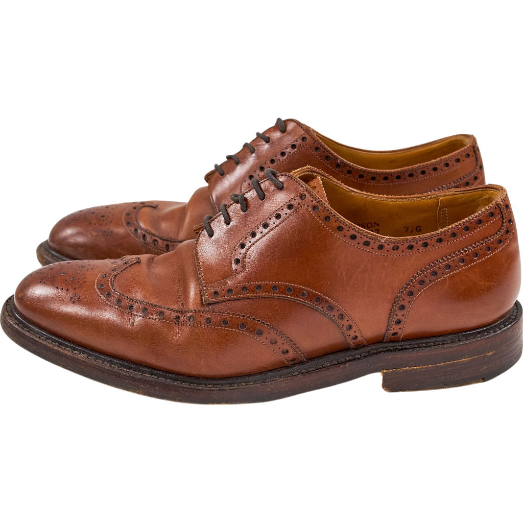 Grenson Brown Leather Brogue Shoes