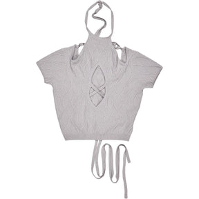 SRVC Grey Claw Cable Knit Top