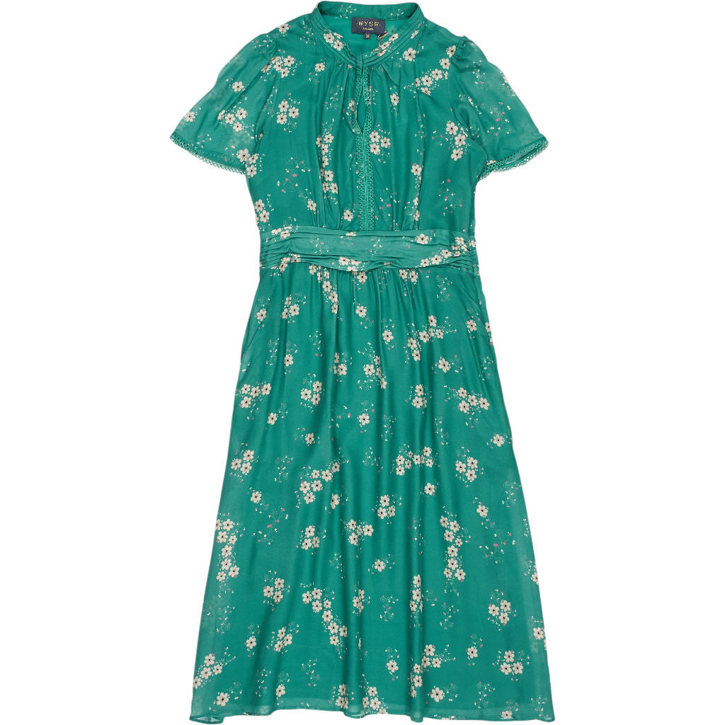 Wyse Green Arabella Silk Dress