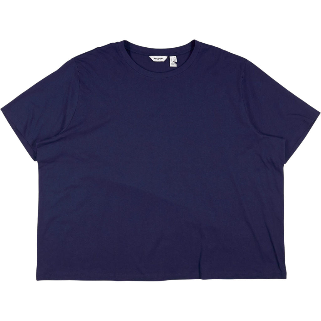 Lands' End Blue Crew Neck T-Shirt