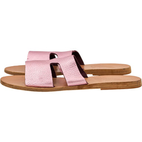 Ancient Greek Sandals Pink Leather Sandals