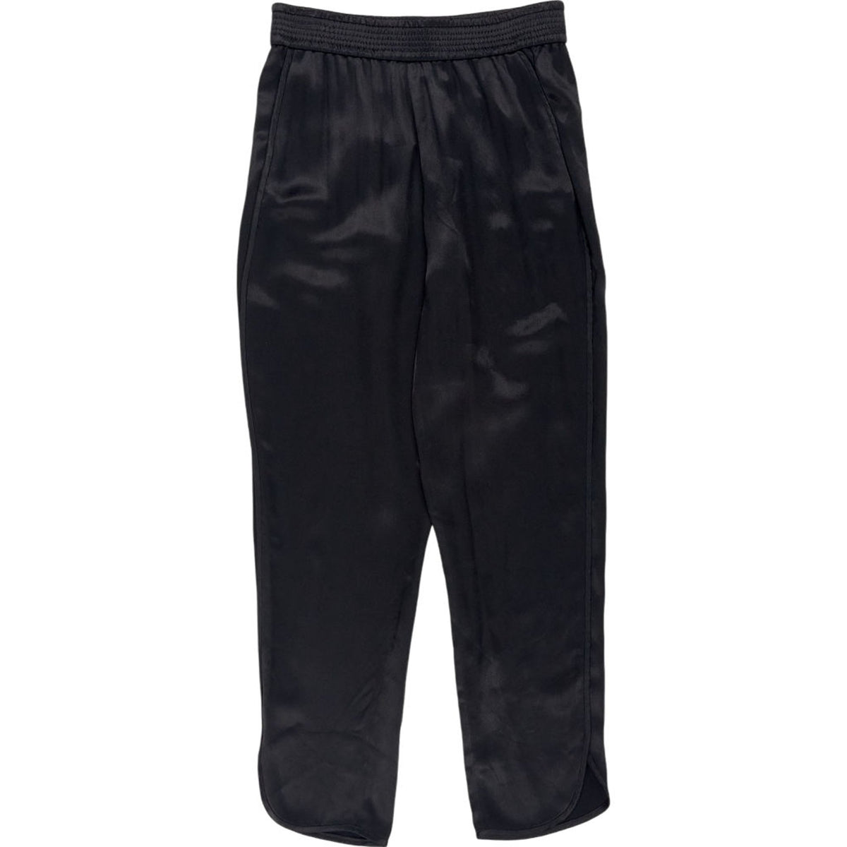 Zara Black Satin Joggers XS