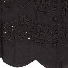 Wyse Black Embroidered Top 1