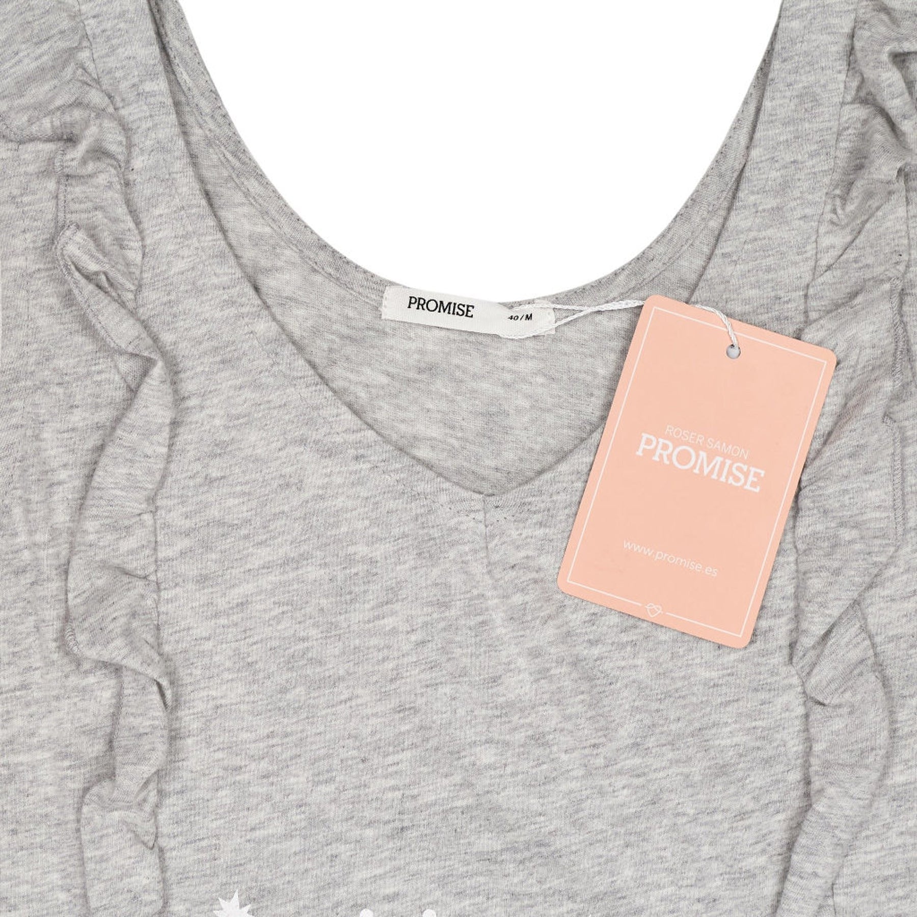 Promise Grey Ruffle Sleep Top