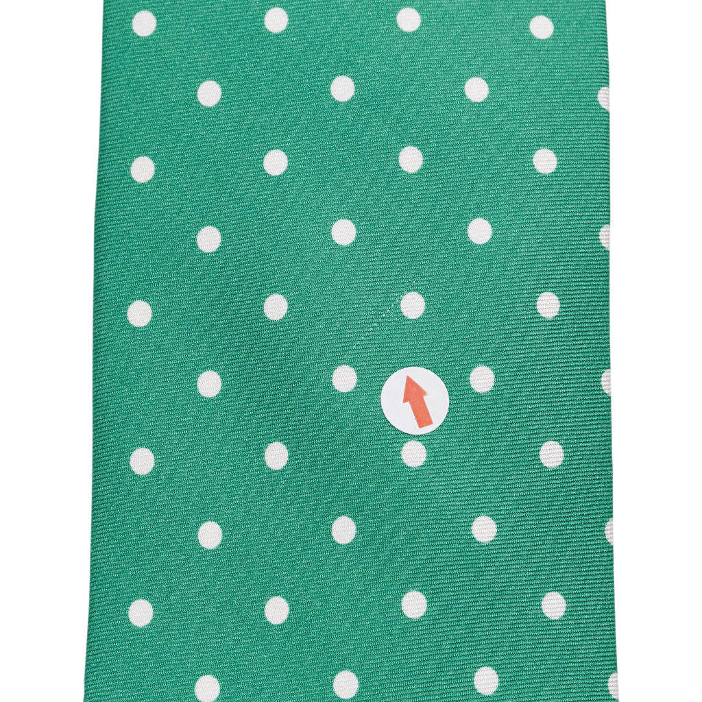 Drake's Emerald Polka Dot Silk Tie