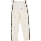 Marc Cain White Leopard Trim Joggers