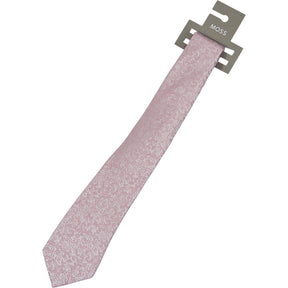 Moss Pink Patterned Pure Silk Tie