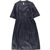 Wyse Black Faux Leather Dress