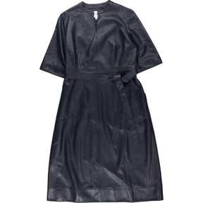 Wyse Black Faux Leather Dress