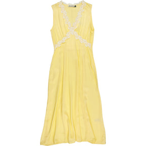 Baukjen Yellow Marcella Satin Midi Dress