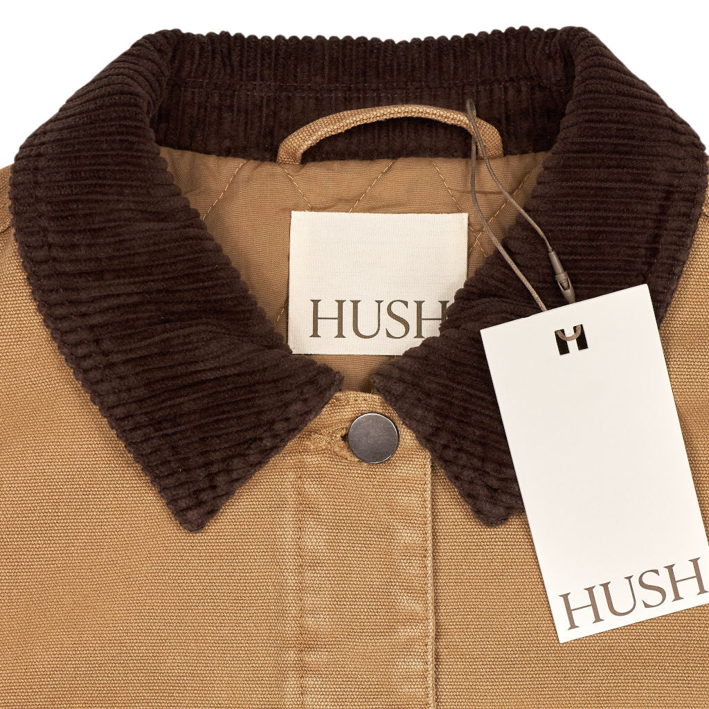 Hush Stone Brown Cord Collar Jacket