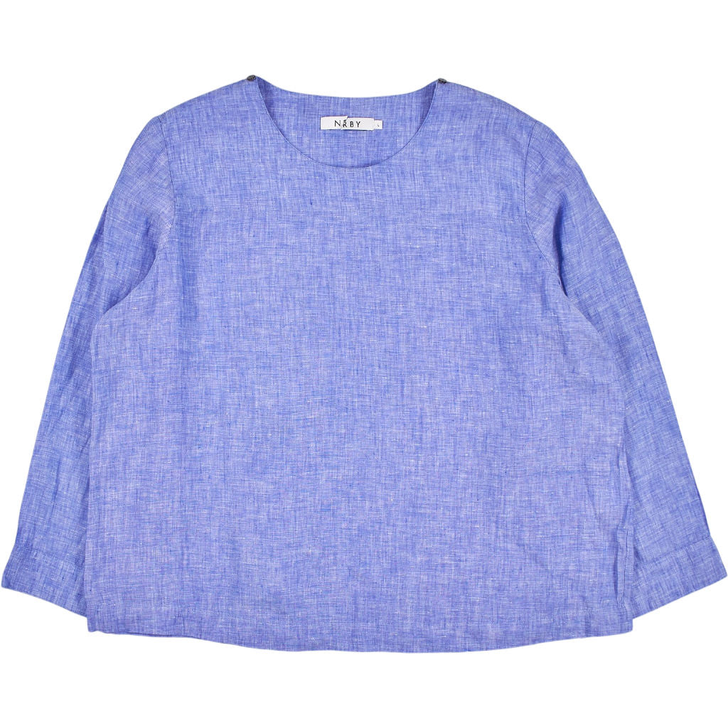NRBY Blue Linen Top