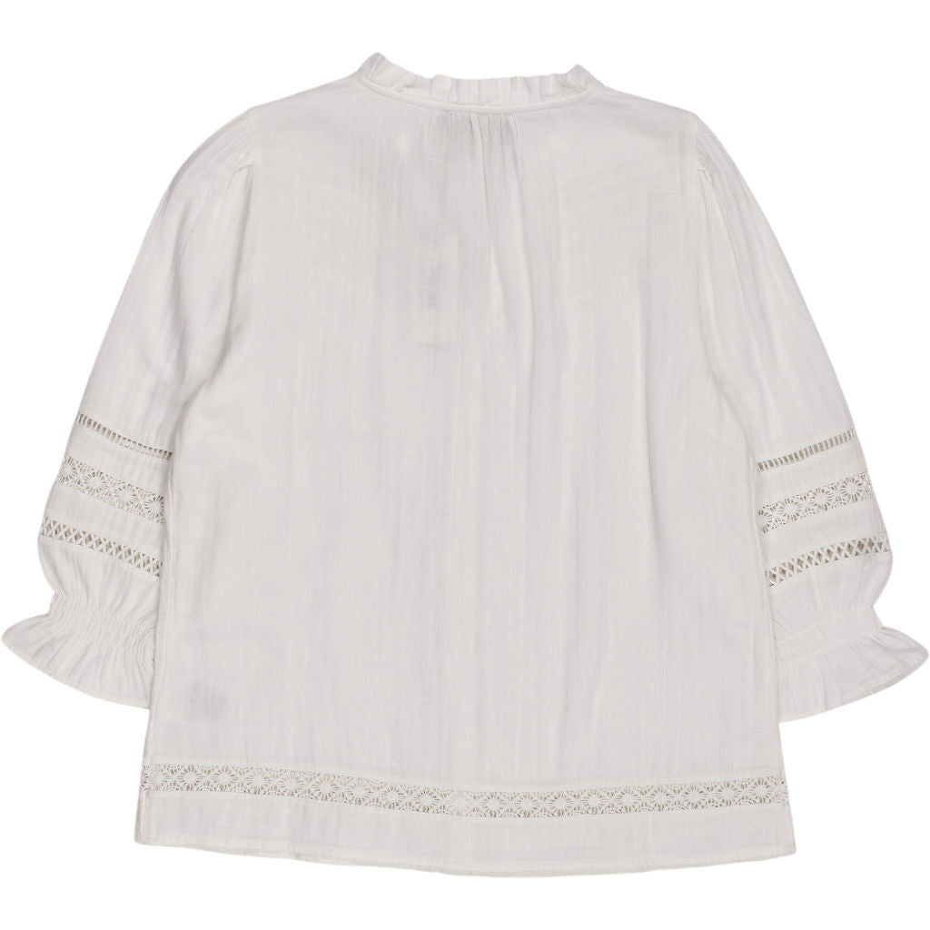 Wyse White Harper Blouse
