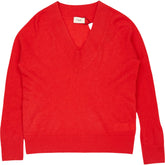 Hush Red Maddie Cashmere V Neck Jumper