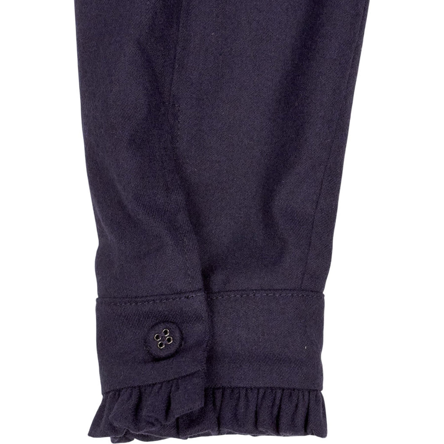 Wyse Navy Ruffle Collar Jacket