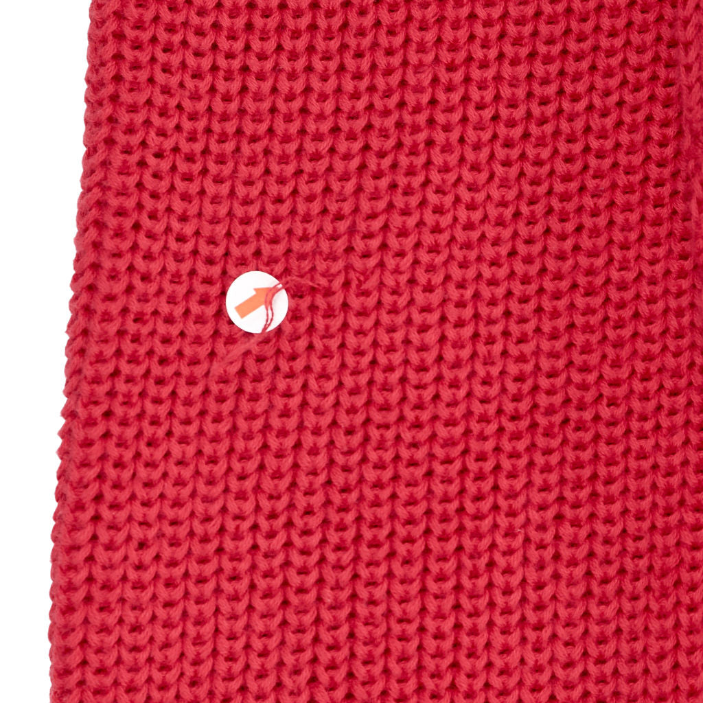 Baukjen Red Knit V-Neck Jumper