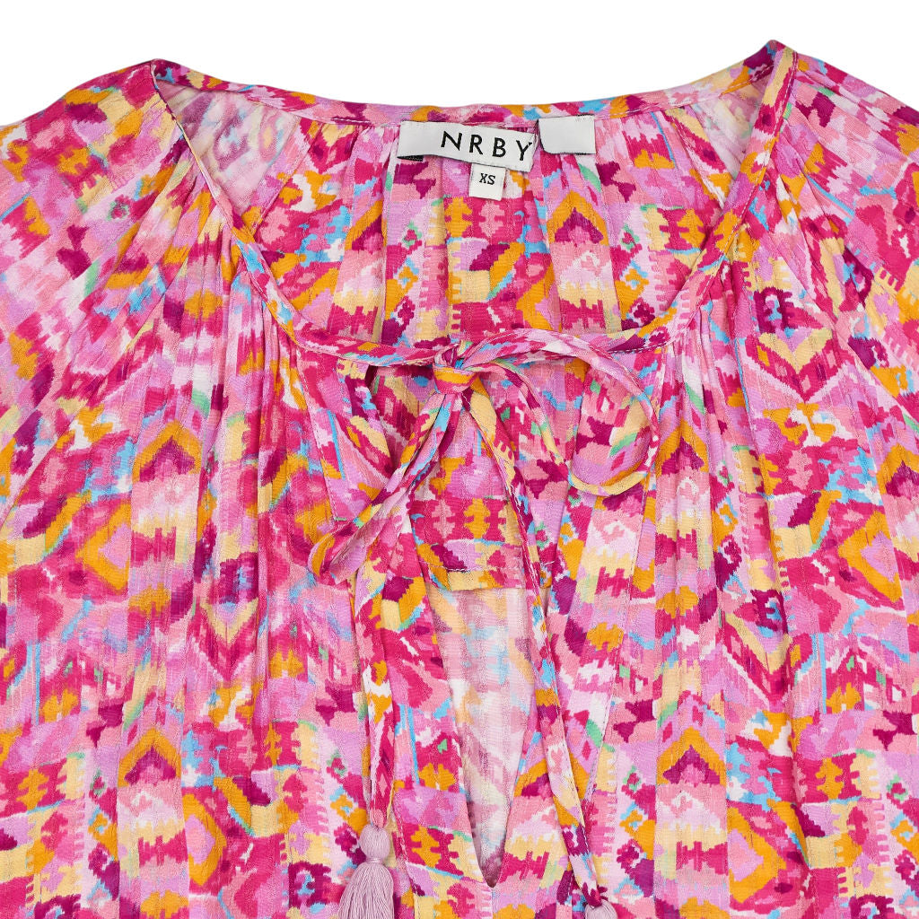 NRBY Pink Patterned Pixel Dress