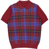 Lyle & Scott Red Blue Check Polo Shirt