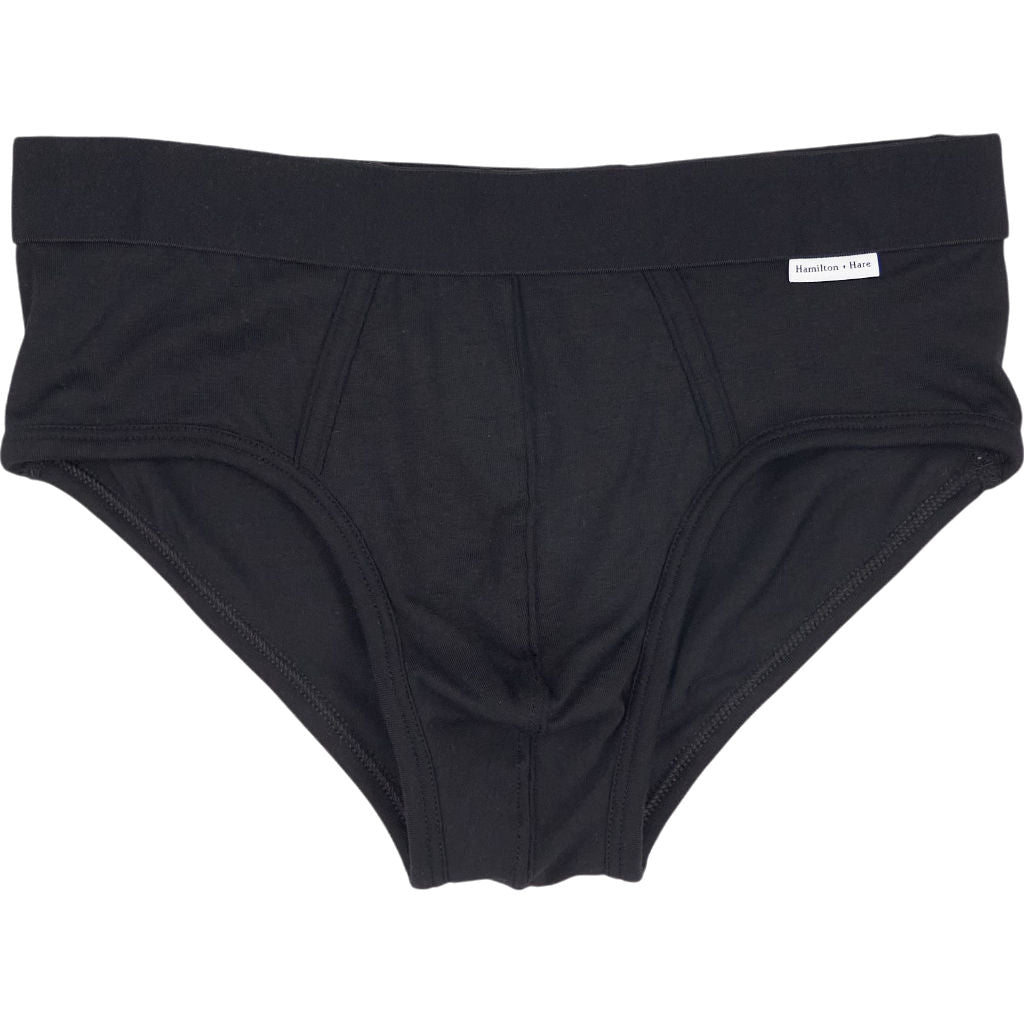 Hamilton Hare Black Briefs ( 1 PACK )