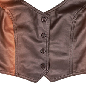Motel Brown Rena PU Ombré Top