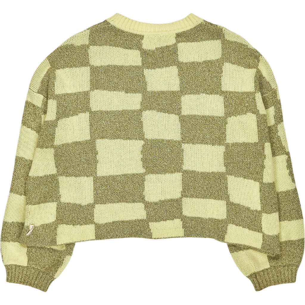 Claude & Co Green Checkered Knit Jumper