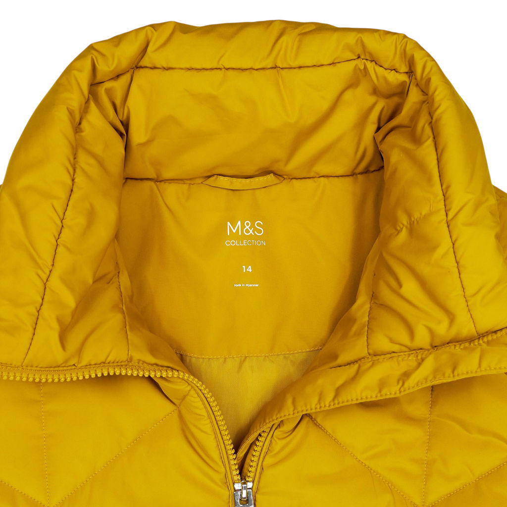 M&S Yellow Quilted Jacket