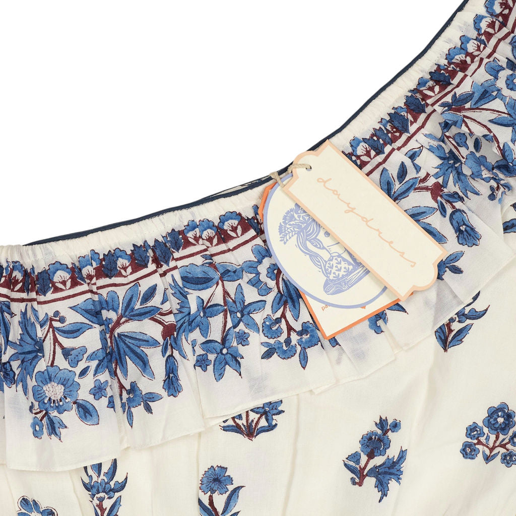 Daydress White Blue Floral Astrid Dress