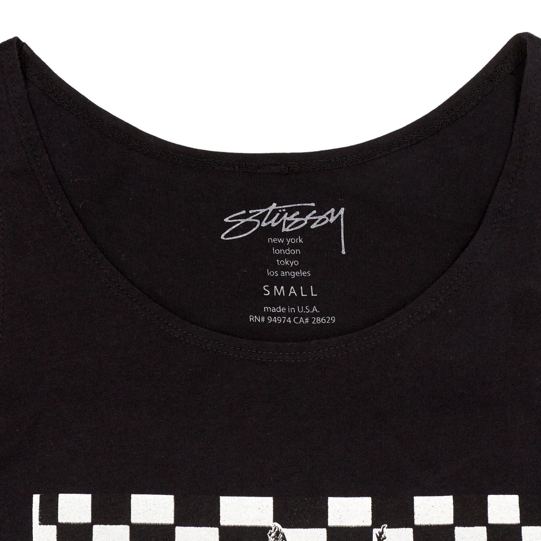 Stussy Black Graphic Tank Top