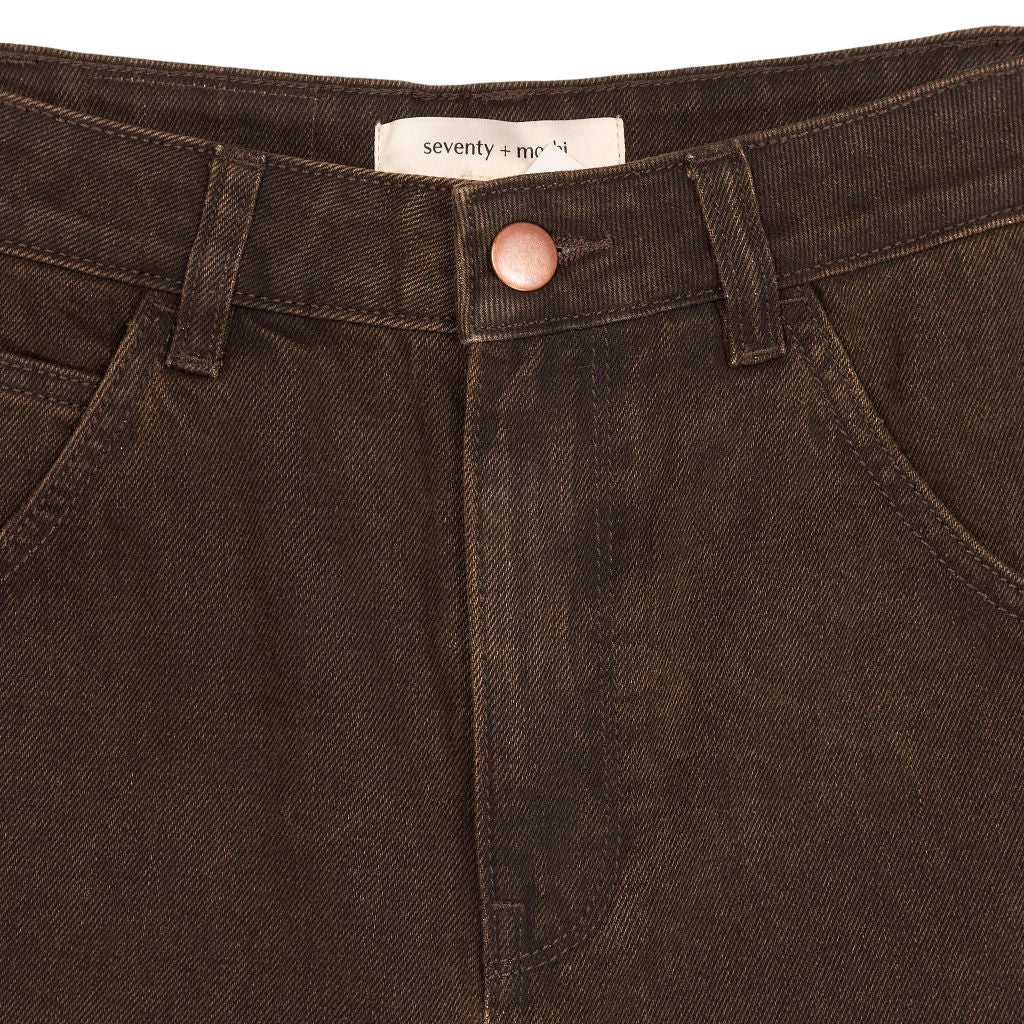 Seventy + Mochi Brown Cacao Wash Jeans