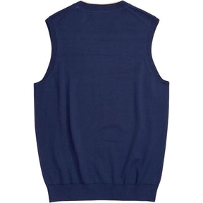Lyle & Scott Blue V-Neck Sleeveless Sweater