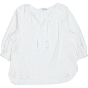 NRBY White Crinkle Cotton Blouse